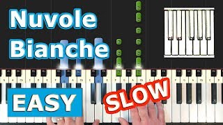 Einaudi  Nuvole Bianche  Piano Tutorial Easy SLOW  How To Play Synthesia [upl. by Seroka]