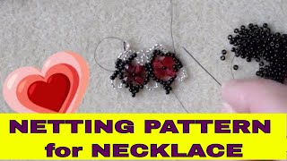 Beaded Netting Tutorial with Seed Beads and fire polished beads 💗 [upl. by Tedmann522]