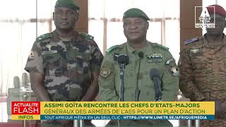 ASSIMI GOÏTA RENCONTRE LES CHEFS D’ETATSMAJORS GÉNÉRAUX DES ARMÉES DE L’AES POUR UN PLAN DACTION [upl. by Eskil]