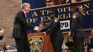 Mayor Bill de Blasio Delivers Remarks at the NYPD Promotion Ceremony [upl. by Arabele950]