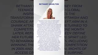 Thursday Inspiration  Bethany Hamiltons success is rooted in optimism and courage [upl. by Emrich]