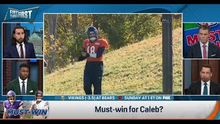 FIRST THINGS FIRST  Nick Wright STUNS Caleb Williams NEEDS To Play Great Chicago Bears Can Lose [upl. by Frans949]