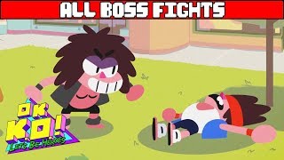 OK KO LETS BE HEROES All Boss Fights and Ending [upl. by Yllak]