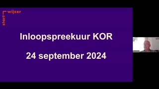 Inloopspreekuur over de KOR regeling en de veranderingen per 1 januari 2025 [upl. by Neelak]