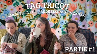 TAG TRICOT Laisse Filer et Terre de bleu sur un canapé  Partie 1 [upl. by Asiar]