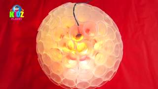 Lamp Shade With Plastic Glasses Art amp Crafts  How to Make Lamp Shade [upl. by Doraj]