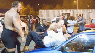 Raw and SmackDown parking lot brawl Raw November 21 2005 [upl. by Joacimah]