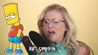 Nancy Cartwright does her 7 Simpsons characters in under 40 seconds [upl. by Dysart]