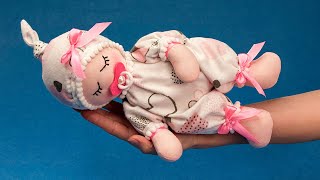 Do it yourself a simple and cute doll  a soft toy with your own hands [upl. by Annayar697]