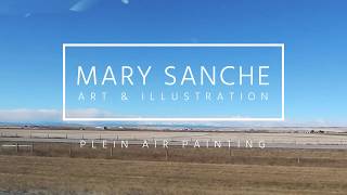 Plein Air Painting VII  A Southern Alberta Scene  Gouache  Mary Sanche [upl. by Sussman]