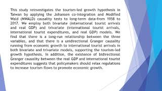 Revisiting the Tourism Led Growth Hypothesis in a Dual Model Using Mwald Granger Causality Analysis [upl. by Nealson]