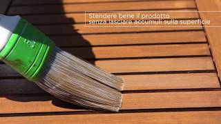 Come verniciare gli arredi da giardino  legno effetto naturale  ICA for you [upl. by Akkeber442]