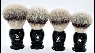 Making lather with the new Muhle Silvertip Fibre shaving brushes [upl. by Demodena]