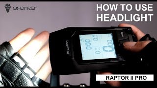 How to Use the Headlight of Shanren Raptor II Pro Bicycle Computer [upl. by Allimac]