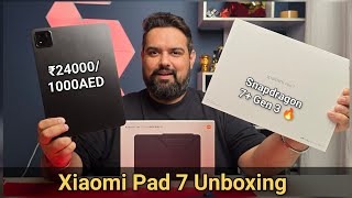 Xiaomi Pad 7 Unboxing  Snapdragon 7 Gen 3🔥🔥 ₹240001000AED [upl. by Jamaal]