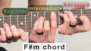 🎸 F sharp minor chord guitar easy for beginners 🎸 Fm guitar chord [upl. by Laeria]