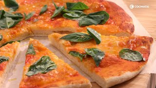 Pizza Margherita La auténtica pizza margarita con masa casera  Cocinatis [upl. by Ahselat365]