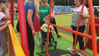 Accessible Swing at Antrim Loughshore Park Play Area [upl. by Nivac]