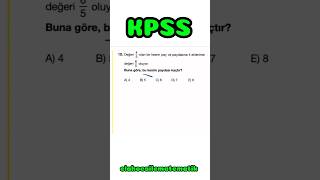 KPSS MATEMATİK SORU ÇÖZÜMÜ kpss matematik [upl. by Aric289]