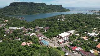 Drone Aerial video of the famous Kolonia Town in the island garden of Pohnpei Ponape State FSM [upl. by Anirpas]