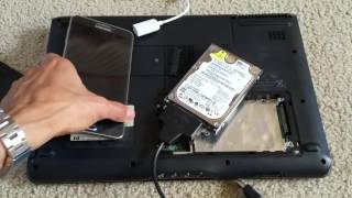 Data Recovery On Your 25quot SATA Laptop Notebook HD to Any Android Smartphone 2016 [upl. by Yenitirb]