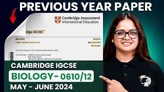 Cambridge IGCSE Biology Past Papers  Cambridge IGCSE Biology Core 061012MJ24  IGCSE Biology [upl. by Lydia500]