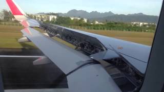 First Sharklets Airbus A320 AirAsia 9MAQQ Landing at Lan [upl. by Ilyak]