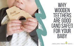 Why Wooden Teethers Are Good and safe For Your Baby  Smiling Tree Toys [upl. by Ardnik]