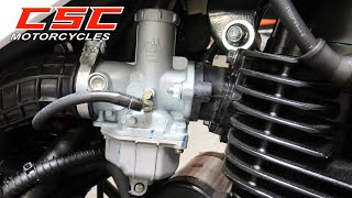 Carburetor Rebuild CSC Motorcycles SG250 and TT250 [upl. by Prem]