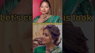 GRWM in a green saree look  full video in channel [upl. by Dennard233]