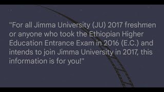 Information for Jimma university 2017 freshman placement ethiopianuniversity jimma university [upl. by Fakieh954]