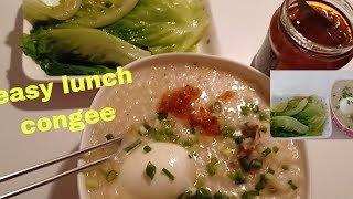 Easy congee for lunchcongeeeasyfood [upl. by Ymmaj291]