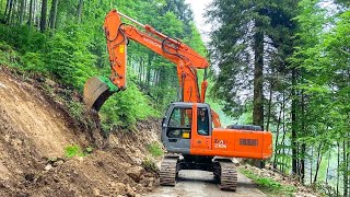 ALLARGAMENTO STRADA con HITACHI 210 e FIAT HITACHI 2003 [upl. by Bary]