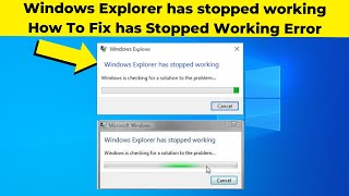 Windows Explorer has stopped working in Windows 7  810  How To Fix has Stopped Working Error [upl. by Roybn122]