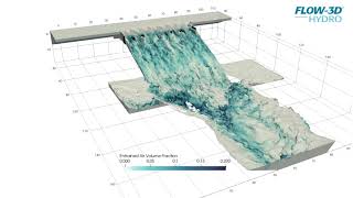 Air Entrainment at a Labyrinth Spillway  FLOW3D HYDRO [upl. by Aryc927]