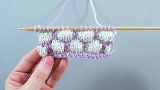 How to knit Blister Check Stitch [upl. by Hatch]