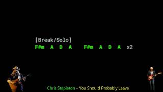 Chris Stapleton  You Should Probably Leave  Lyrics Chords Vocals [upl. by Anthia698]