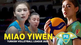 Miao Yiwen 缪伊雯  PTT vs Cukurova  Turkish volleyball League 2024 [upl. by Lira]