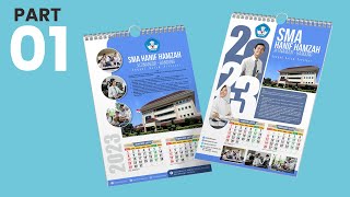 DETAIL  Tutorial Membuat 2 BUAH Desain Kalender Dinding 2023  PART 1 CorelDRAW EdukasiGrafis [upl. by Truscott]