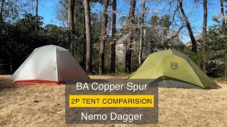 2p Tent Review Nemo Dagger Osmo vs Big Agnes Copper Spur [upl. by Brantley]