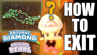 HOW TO EXIT Grand Underground in Pokemon Brilliant Diamond and Shining Pearl [upl. by Inaffyt370]