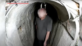 Newly released footage of Hamas chief Sinwar fleeing with his family in Gaza tunnel on Oct 6 2023 [upl. by Derayne]