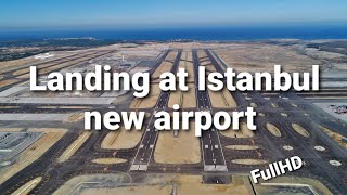 Approach and landing at Istanbul new airport 4K cockpit video [upl. by Occor905]