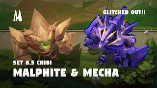 Chibi Malphite amp Mecha Malphite  Finisher Boom Emotes  TFT SET 85 [upl. by Annayak]