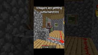 Why was bro doing that minecraft funny skit joke villager meme ai village shorts [upl. by Erv415]