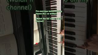 Preexercises for Hanon no1 beginnerpianist hanon exercise [upl. by Enellij]