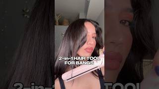 HOW TO STYLE BANGS ❤️ hairtutorial hairinspo hairideas hairtools hairhack hairgrowth haircut [upl. by Eliga]