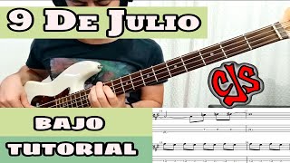 Como tocar 9 DE JULIO  CALLEJEROS  BAJO TUTORIAL [upl. by Mcgaw]