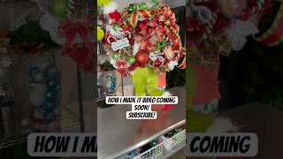 Grinch Inspired Christmas Door Wreath How I made it Video Coming Soon please subscribe [upl. by Alled]