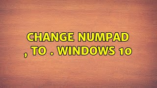 Change numpad  to  Windows 10 5 Solutions [upl. by Ahsenat]